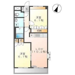 グリーンロック【201号室】の間取り