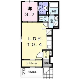 スザンヌ ラングランB【101号室】の間取り
