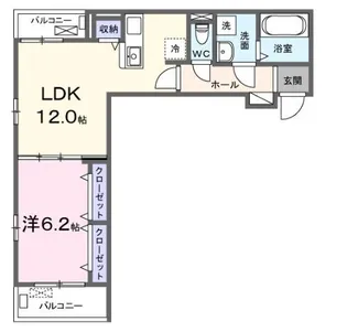 カーサ・ソレイユ B【302号室】の間取り