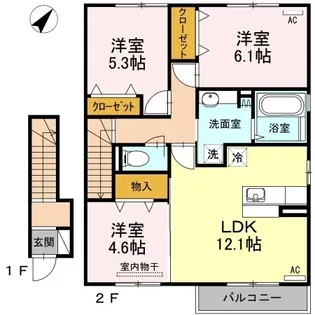 フォレスタ・エイトⅡ【205号室】の間取り