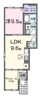 クルールピット 高須【101号室】の間取り