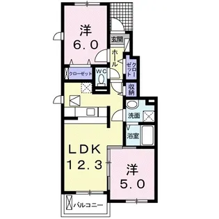ピュアストリーム A【103号室】の間取り