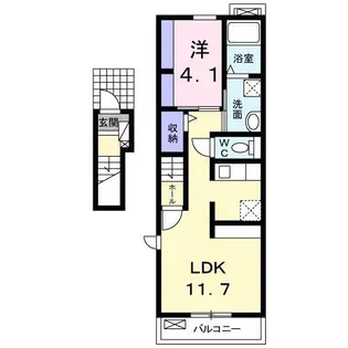 ルミエールⅢ【205号室】の間取り