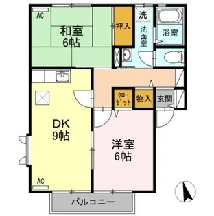 フレッシュグリーン21 A棟【101号室】の間取り