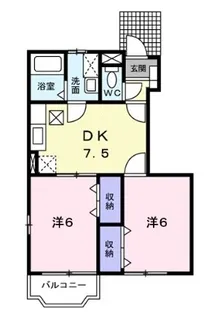 ロイヤルコート春日 A棟【102号室】の間取り