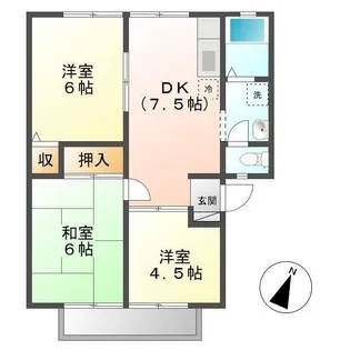 ウィンディア高尾【102号室】の間取り