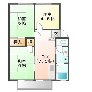 キャッスル春日B【102号室】の間取り