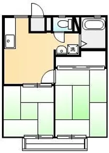 パナハイツみなみ B【201号室】の間取り