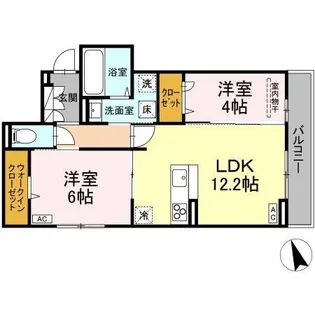 フレッチェ・ボスコⅧ【102号室】の間取り