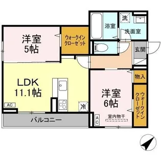 D-roomCⅧ【201号室】の間取り