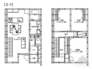 広島県福山市南蔵王町4-1-34【テラスハウス】の間取り