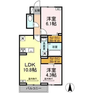 シエンヌ2【101号室】の間取り