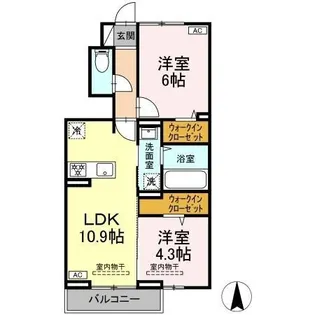 シエンヌ2【103号室】の間取り