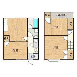 広島県福山市津之郷町津之郷810-1【テラスハウス】の間取り