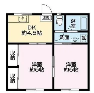 パークハイツたちばな【103号室】の間取り