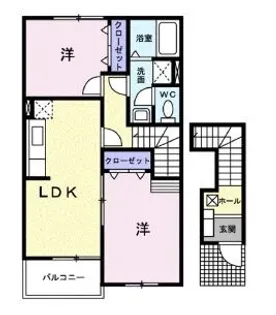 アプロード【202号室】の間取り