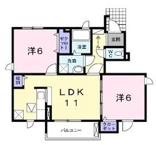 ジョワメゾン【101号室】の間取り
