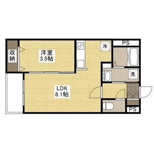 月光福山東壱番館【304号室】の間取り