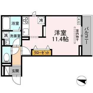 メラヴィリア西町【102号室】の間取り