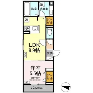 メラヴィリア西町【201号室】の間取り