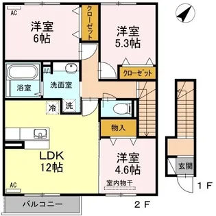 フォレスタ・エイトⅡ【203号室】の間取り