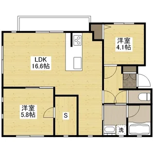 エーリッシュ新涯【102号室】の間取り
