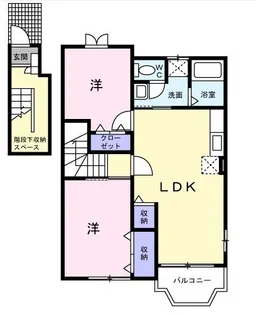 メゾンリーブルB【201号室】の間取り