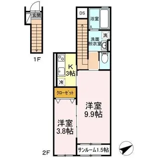 メゾンドリヴァージュ A棟【203号室】の間取り