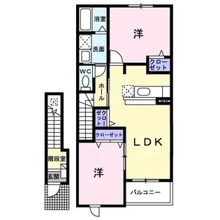 ブルックインパクトB【201号室】の間取り