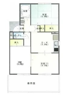 プランタンⅢ【102号室】の間取り