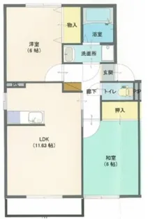 プランタンⅢ【201号室】の間取り