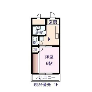 ダイヤコート新浜Ⅱ【114号室】の間取り