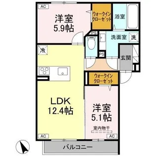 D-residence東川口S【101号室】の間取り