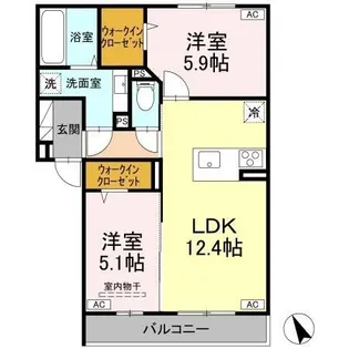 D-residence東川口S【102号室】の間取り