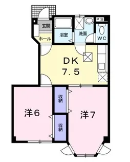 ソレアード平原【102号室】の間取り