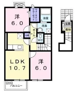 アトラスメゾンB【202号室】の間取り