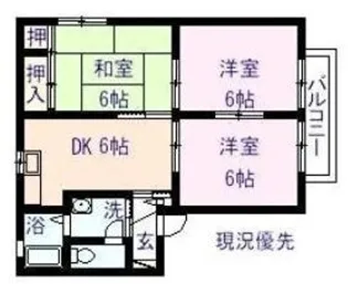 夢番地A【102号室】の間取り
