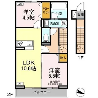 ヴェルコートⅡ【201号室】の間取り