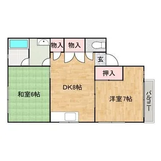 コーポMBM幕山台【201号室】の間取り