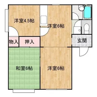 シャトレ御幸【202号室】の間取り