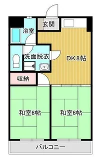 ミカドハイツ【2B号室】の間取り