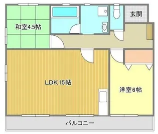 ソレイユ木之庄【202号室】の間取り