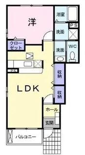 ガーデンハウスB【101号室】の間取り