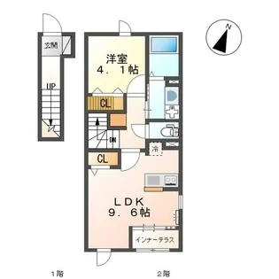 ティエラ・セゾン【201号室】の間取り