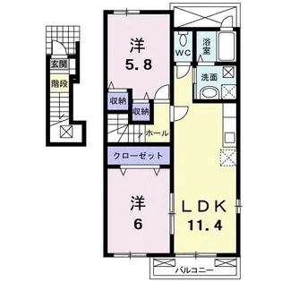 フォルサ・エムB【201号室】の間取り