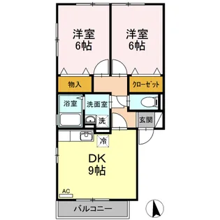 アルカディア・K【201号室】の間取り