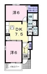 ハウスアイⅢ【101号室】の間取り