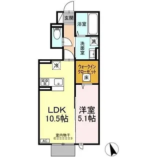 ベルクレール【101号室】の間取り