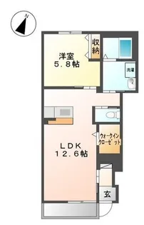 ランドマークレイ【103号室】の間取り