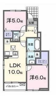 アクティフ浦上Ⅱ【102号室】の間取り